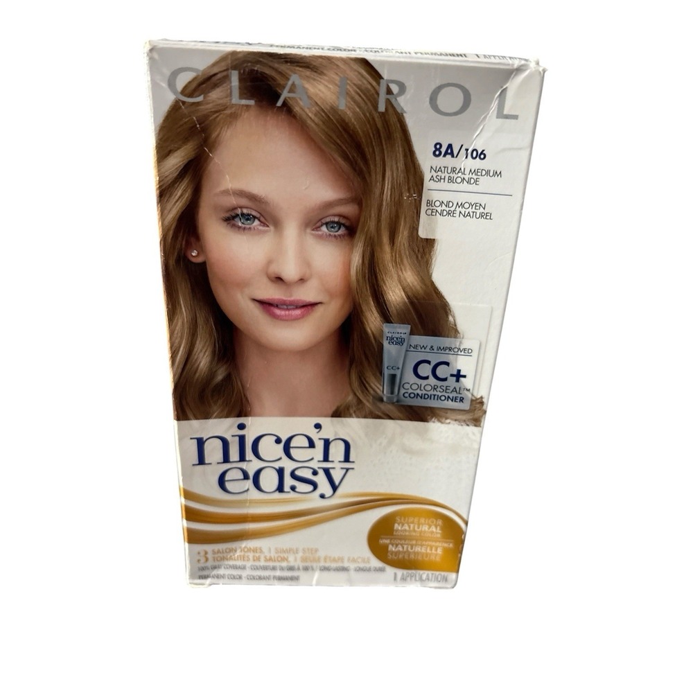 Nice'n Easy 8A Natural Medium Ash Blonde Hair Color No Conditioner